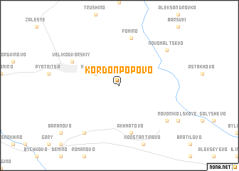 map of Kordon Popovo