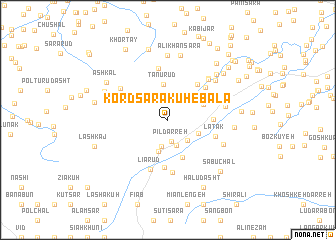 map of Kord Sarā Kūh-e Bālā