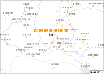 map of Koreh Sīāh-e Shīrīn