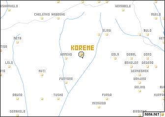 map of Koremē