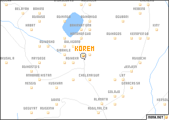 map of Korem