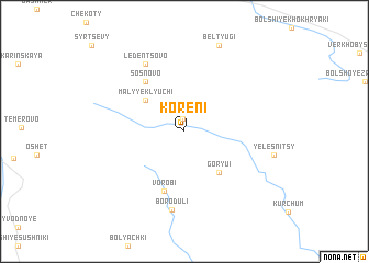 map of Koreni