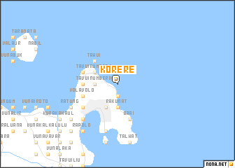 map of Korere