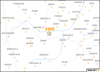 map of Koré