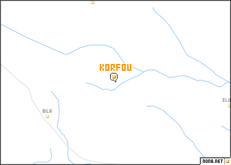 map of Korfou