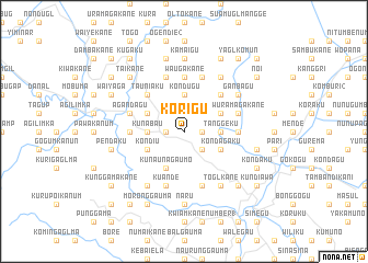 map of Korigu