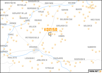 map of Koriša