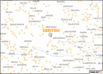 map of Koritnik