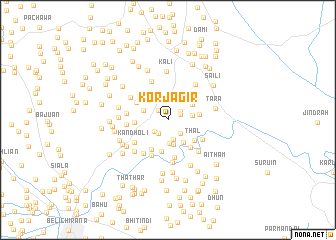 map of Kor Jāgīr