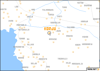 map of Korju