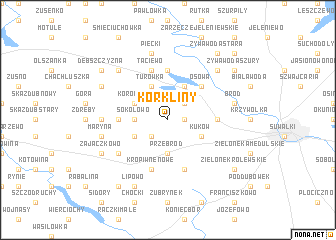 map of Korkliny