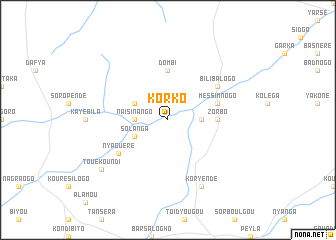 map of Korko