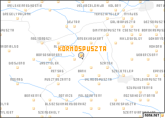 map of Kormospuszta