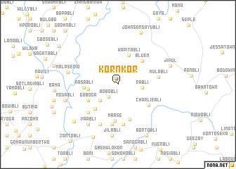 map of Kornkor