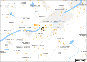 map of Korn Krest