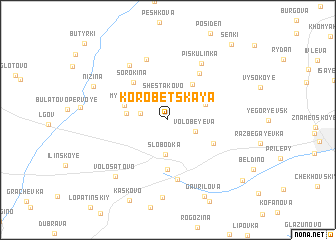 map of Korobetskaya