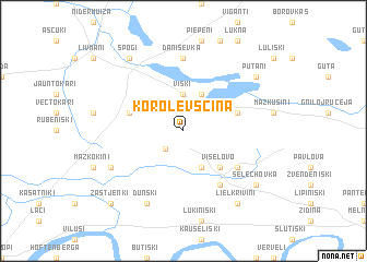 map of Koroļevščina