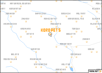 map of Koropets