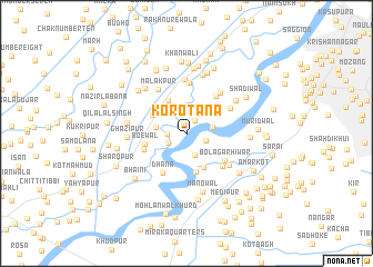 map of Korotāna