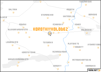 map of Korotkiy Kolodez\