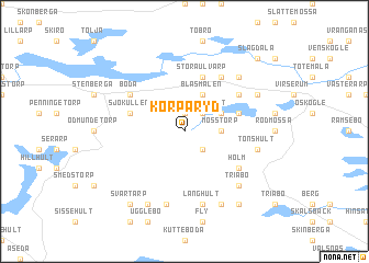 map of Korparyd