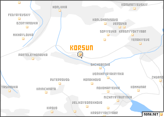 map of Korsunʼ