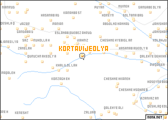 map of Kortavīj-e ‘Olyā