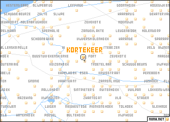 map of Kortekeer