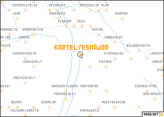 map of Körtélyesmajor