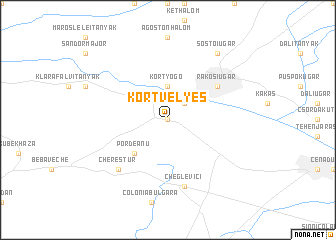 map of Körtvélyes
