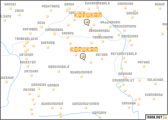 map of Korūkān