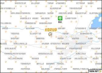 map of Korup