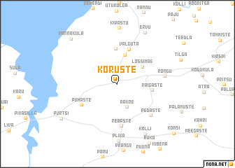 map of Koruste