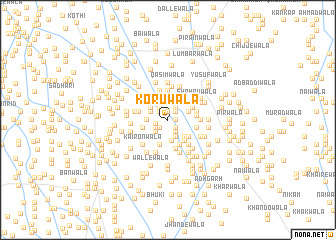 map of Korūwāla
