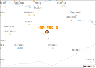 map of Korvenala