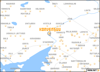 map of Korvensuu
