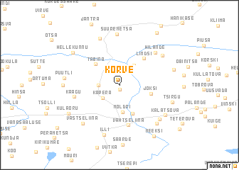 map of Kõrve