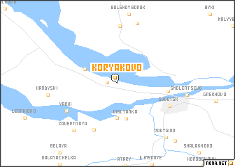 map of Koryakovo