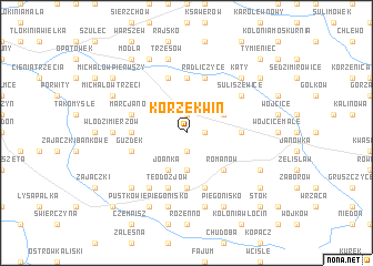 map of Korzekwin