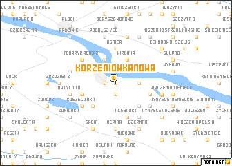 map of Korzeniówka Nowa