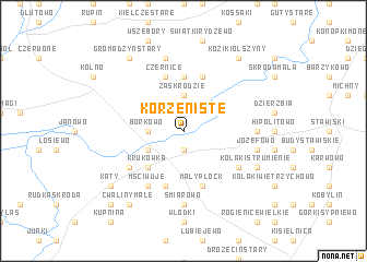 map of Korzeniste