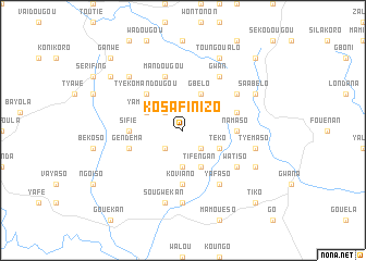 map of Kosafinizo