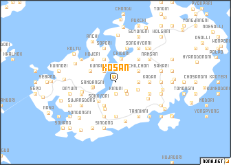 map of Kosan