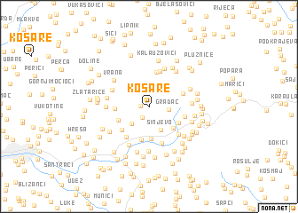 map of Košare