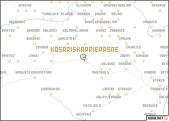 map of Košariská-Priepasné