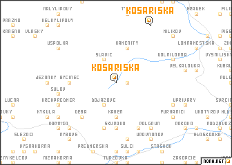 map of Košařiska