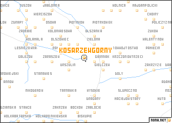 map of Kosarzew Górny