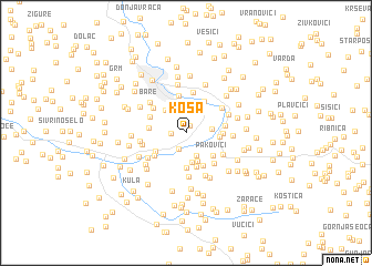 map of Kosa