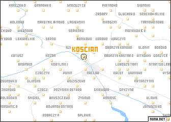 map of Kościan