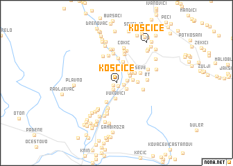 map of Koščice